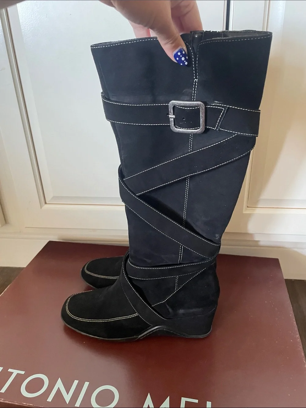 ANTONIO MELANI black suede